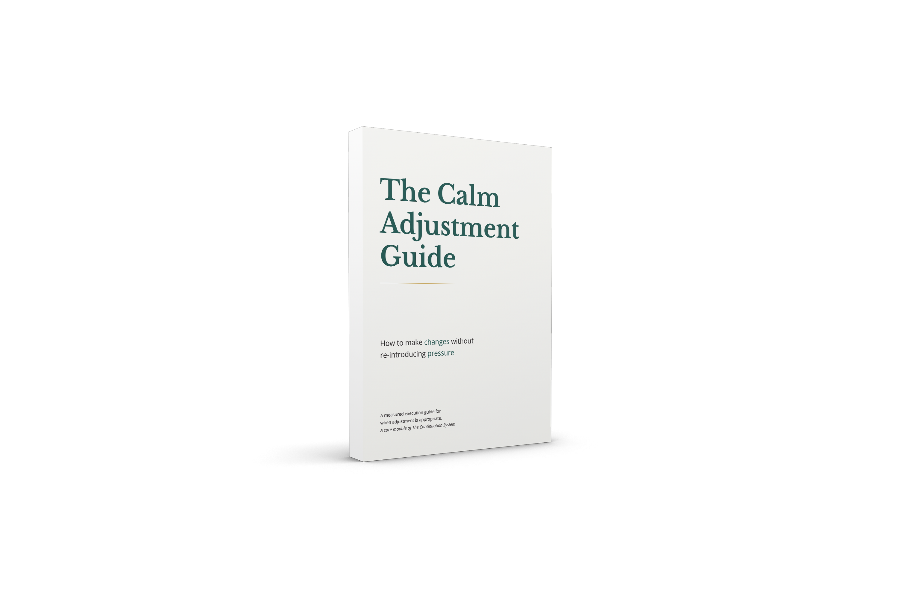 The Calm Adjustment Guide