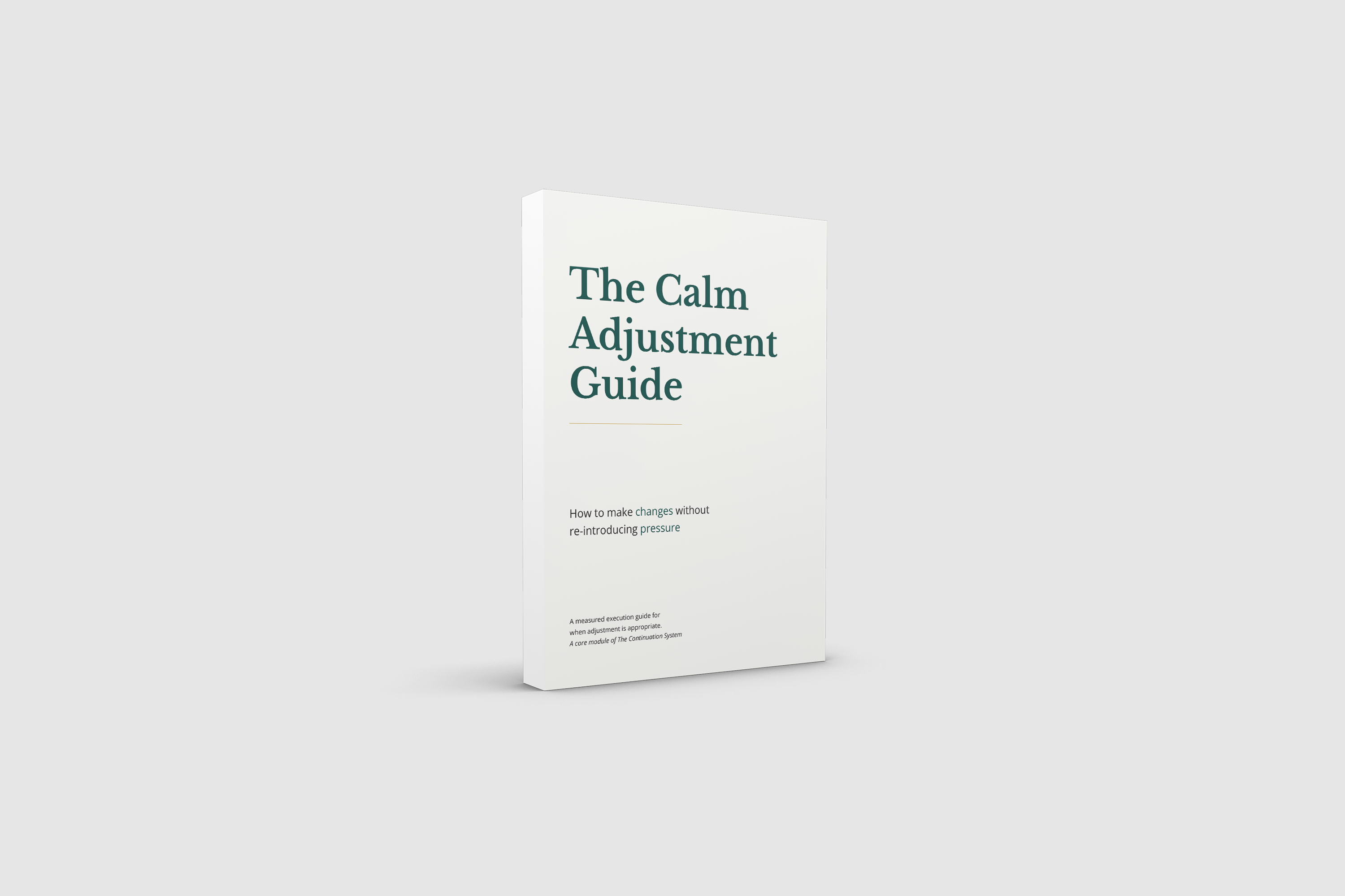 The Calm Adjustment Guide